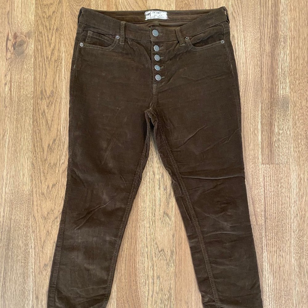 Cropped Cords with Frayed Hem